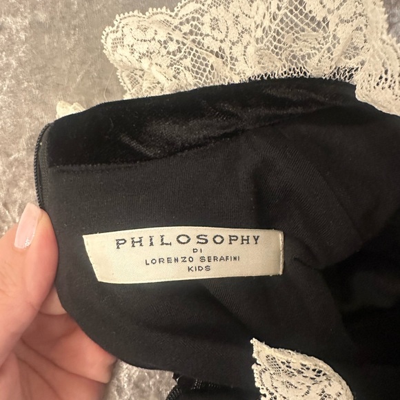 Philosophy di Lorenzo Serafini Black Dress with Cream Lace - Picture 4 of 4